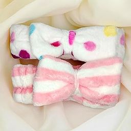 Set of Spa & Skincare Headband with Cute Bow – Soft Plush Hairband for Girls & Women"-image-44