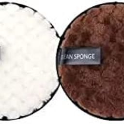 SUNISA Makeup Remover Pads Face Cleansing Puff Make Up Removal Sponge Double Layer Reusable For Home And Salon Use (Multicolor) Pack of 2-2