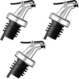 Oil Liquor Wine Free Flow Dispensers Caps for Glass Bottles, Vinegar, Wine or Salad Dressing Dispenser for Home and Kitchen Leak-Proof (Oil Bottle Cap, Pack of 3)-16