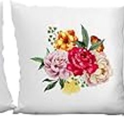 Mojolo Flower Theme Printed Cushion Cover (12x12 Inches)(Pack of 3)-image-76