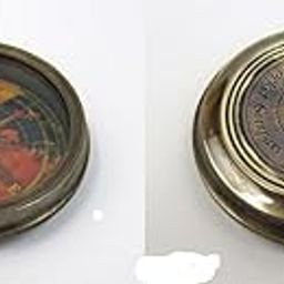Antique Kelvin Pocket Anchor Compass, Solid Brass, Antique Looking, 2" Pack of one-image-32
