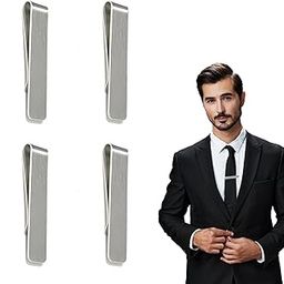 nalaina Silver Money Clips,4 PCS Cash Clip,Money Clips,Stainless Steel Money Clip,Credit Card Holder for Men and Women-2