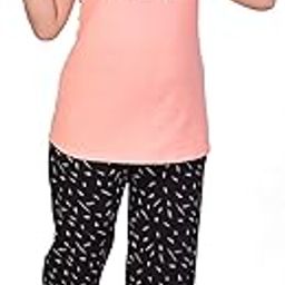 Women's Cotton Star & Dot Printed Night Suit Set of Top & Pyjama Pack of 2-image-11