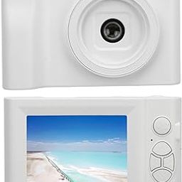 1080P 20MP Digital Camera, Small Portable Vlogging Camera, 2.8 inch Screen, 8X Digital Zoom, Multifunctional, 800mah Battery, Tripod Compatible (White)-25