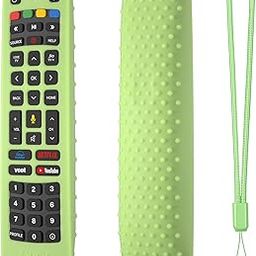 Oboe Silicone TV Remote Cover 'Compatible with' Jio Tv Remote Protective Case with Lanyard (Glow in Dark Green) [Remote NOT Included]-32