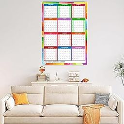 2025 Wall Calendar 18x25 inch Large Vertical Yearly Wall Hanging Calenda with Julian Date Thick Paper Calendar 12 Month Annual Wall Planner for Wall Office Fridge(Coloured)-image-9