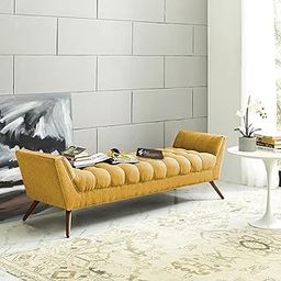 CRUZ INTERNATIONAL - online shopping-be ready ! Velvet 3-Seater Settee Sofa Diwan Couch for Living Room Decor with Solid Wood Frame (Yellow)-image-24
