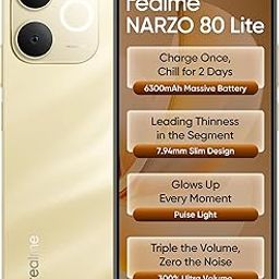 realme NARZO 80 Lite 4G (Beach Gold, 4GB+64GB) | 6300mAh Segment's Biggest Battery | 7.94mm Slim Design | 300% Ultra Volume | Pulse Light: 9 Colors, 5 Glow Modes | Ai Assist-image-21