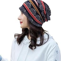 Slouchy Chemo Cap Beanie Hat for Women, Floral Print Hats Chemo Cap Bandanas Skull Cap, Men Women's Girls Scarf Fashion Hat- All Seasons Use-image-34