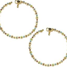 Diamond Studded Multicolor Anklet for Women/Girls-image-22
