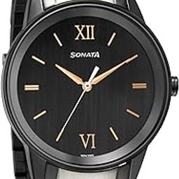 Quartz Analog Black Dial Metal Strap Watch for Men-NS7133KM03-image-52