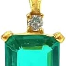 Hdbg Natural Colombian Emerald Panna Pendant Pure Gold AAA++ Grade Haritmani Stone Most Desirable & Amazing Emerald Stone Original Certified Locket For Girls & Women एमराल्ड हरा पन्ना स्टोन पेंडंट-picture-54