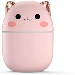 Cute Animal Mini Humidifier, Portable Indoor Air Diffuser, Pink and White, 2-Pack-image-94
