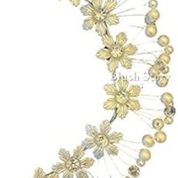 Artificial Pearl Tiara & Juda Pin – Bridal Hair Accessory for Women, Bridesmaids & Wedding Hairstyles-image-36