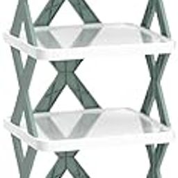 Quirnova 6 Layer Foldable Shoe Rack, 77 cm Portable Storage Organiser, Multi-Functional Shelf for Home and Office-image-4