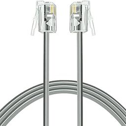 NECABLES Phone Cord 3ft Telephone Cord Phone Line Cord RJ11 6P4C Male to Male for Landline Phone and Fax - 3 Feet-image-65