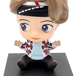 AUGEN Super Hero BTS V Action Figure Limited Edition Bobblehead with Mobile Holder for Car Dashboard, Office Desk & Study Table (Pack of 1)-5