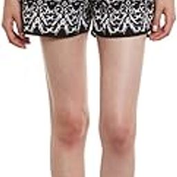 Black Print Poly Crepe Short-image-8