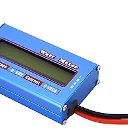 RC Digital Wattmeter Watt Meter Power Meter, Handles Up to 100A, Works with 12or24or36or48V Battery Banks, Accurate Alu,Chrom Resistor-image-25