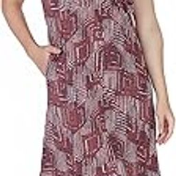 Cotton Printed Nighty Knee Length Short Sleeves Night Dress Double Pocket Sleepwear Nightwear Nightdress Loungewear for Women and Girls-image-26