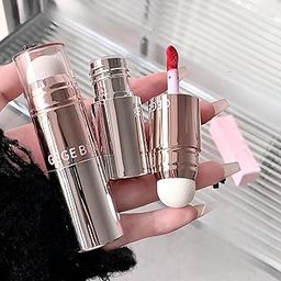 Gege Bear 2 in 1 Lip Gloss And Blush Stick | Moisturizing & Long-Lasting Lip Care | Portable & Dual-Ended Applicator | For Soft Pink Cheeks & Glossy Lips | Trendy Korean Style Makeup Look | Non-Sticky & Lightweight | Blendable Glossy Nude Shades | For Girls And Women (01# Purifying Powder, 6g)-32