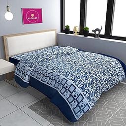 BREVARD Single Bed Woolen Fabric Geometric Quilt Cover/Duvet Cover/Rajai Cover/Blanket Cover for Winters (70×90 Inches, Grey)-image-2