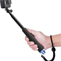 HIFFIN (19 Inches/48.26 CM) Extendable Hand Grip Waterproof Monopod Selfie Stick for Action Cameras Compatible with GoPro Hero 9/8/7/6/5, SJCAM, Eken, Yi (Size:-picture-24