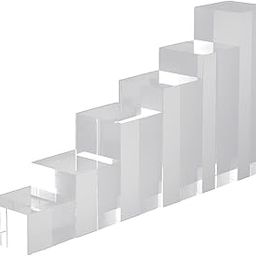 THE STYLE SUTRA 6Pcs Acrylic Square Display Block Display Riser for Collection Toy Cosmetic 5cm to 20cm-3