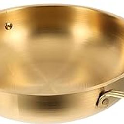 Snevad Round Korean Ramen Noodle Pot with Double Handle - Stainless Steel Golden Small Cooking Pot For Soup, Noodles, And Pasta Everyday Cooking Pot Home, Kitchen and Outdoor Stove Top Dishwasher Safe-image-19
