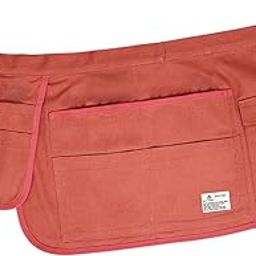 UJEAVETTE Half Length Apron Tool Belt Waist Bag Organizer for Garden Gardening Outdoor Orange-image-86