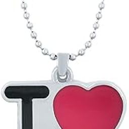 I Love Mustache Locket with Chain for Men & Boy�s Silver Brass Locket-picture-51