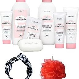 Skin Glow Fairness Kit (Shower Gel, Body Lotion, Face Wash, Mask & Scrub, Face Cream and Soap Bar) with Soft Bathing Loofah and stylish hair/head band (Assorted) Combo-2