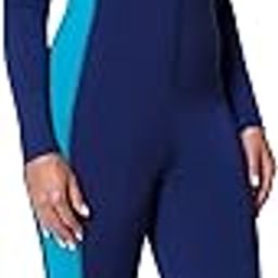 Ladies Full Body Cover Uv Protection Swimsuit UPF 50+ Navy-image-3