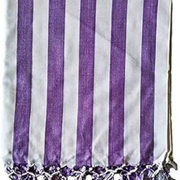 HAIDER ALI AND SONS Bhagalpuri Silky Soft Stripe Design Cotton Andi Chadar (Purple White)-20