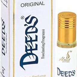Almas Eco Series Deeds White For Men, 8ml Non Alcoholic Liquid Attar With Delightful Floral Aroma (Floral)-50