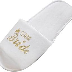 Disposable Bride Slippers Bridal Guest Slippers for Hotel Valentines Wedding Gold Letter|Clothing, Shoes & Accessories | Womens Shoes | Slippers|1 Pair Disposable Bride Slippers-picture-22