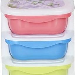 Dhwani EnterpriseMultipurpose 3 Drawers Table Top Modular Chest Storage Organizer Box (Multicolour)-25