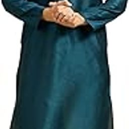 Men's Art Silk Thread Work Kurta Set (2pcs)-image-65