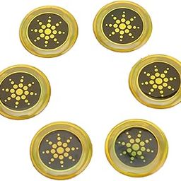 Phone Protective Shield Sticker, Multifunctional Flashing 6 Pieces Round Phone Shield Sticker, Negative Ions for Tablet (Gold)-11