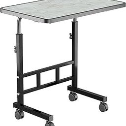 OPTIFINE Multi-Purpose Laptop Table, Study Table| Bed Table| Adjustable Height, Portable for Office, Work Form Home | DIY Table, Easy to Assemble, Engineered (Adjustable Marble Light)-11