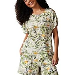 Women's Rayon Printed Top & Shorts Set In Green-picture-10