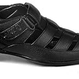 Men's 2 Inch Heel Height Increasing Roman Sandals-40