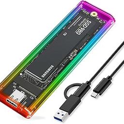 Witamy External NVMe+NGFF M.2 Sata SSD Enclosure USB 3.1 GEN 2 Type-c Port Upto 10 Gbps Data Transfer Speed, Sizes of 2230/2242/2260/2280mm Upto 2TB M-Key B+M Key Hard Drive Blue-picture-29