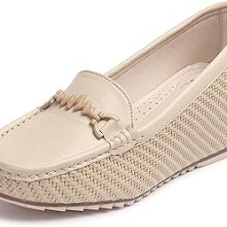 Women's Ballet Wedges Shoes | Comfortable and Trendy Slip-On Loafers with Cushioned Footbed and Textured Sole | Mules Wedges for Girls - Ideal for Casual and Formal Wear-3