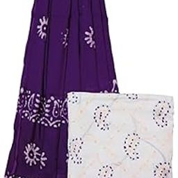 women’s pure soft Cotton Embroidery Work 3 piece white Suits Set Dress Material with Batik printed Dupatta.(Top 2.35 meter, Bottom 2.35 meter, Dupatta 2.25 meter)-image-15