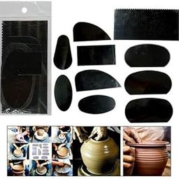 Clay Sculpture Pottery Molding Ceramics Sharp Metal Cutter Tools Scraper Crafts Pack of 10-picture-27