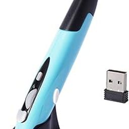 CALANDIS 2.4Ghz Optical Wireless Pen Mouse USB Receiver Laptop Drawing Writing Blue-30