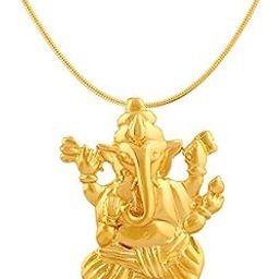 Gold Plated Vighna Ganesh ji Pendant with CZ for Women PS1101505G-image-70
