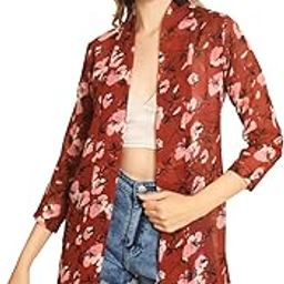 Women’s Shrug Multicolor Shrug with Unique Floral Print Design, Hip Length Shrug Boost Your Style with Casual Shirt for Women & Girls-picture-16