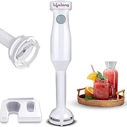 Lifelong Stainless Steel 300 Watts Hand Blender | Low Noise | Anti-Splash (Llhb04, White)-2